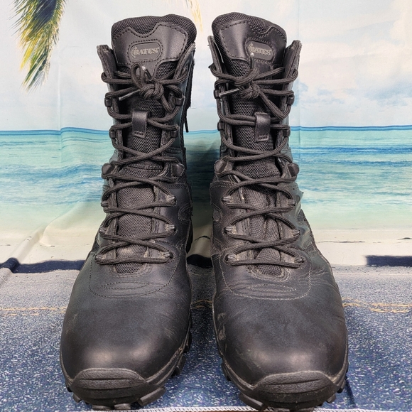 Bates Black Leather Tactical Boots *Marked Men's 10 US, 42 EU. They're US size 9 - Picture 7 of 8